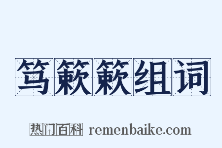笃簌簌组词是什么意思的图片